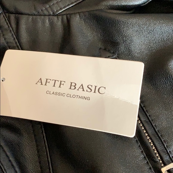 Aftf Basic leather jacket with tag(like for offer) - Picture 3 of 3